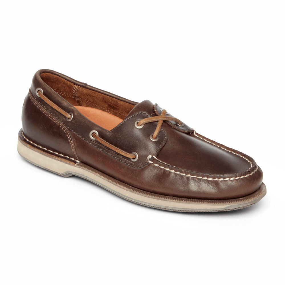 Rockport Mens Boat Shoes Brown - Perth - UK 129-ZMWCEJ